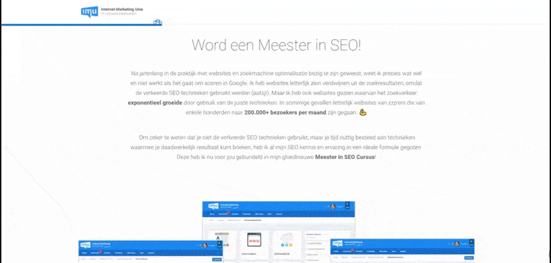 Voorbeeld verkoop landingspagina