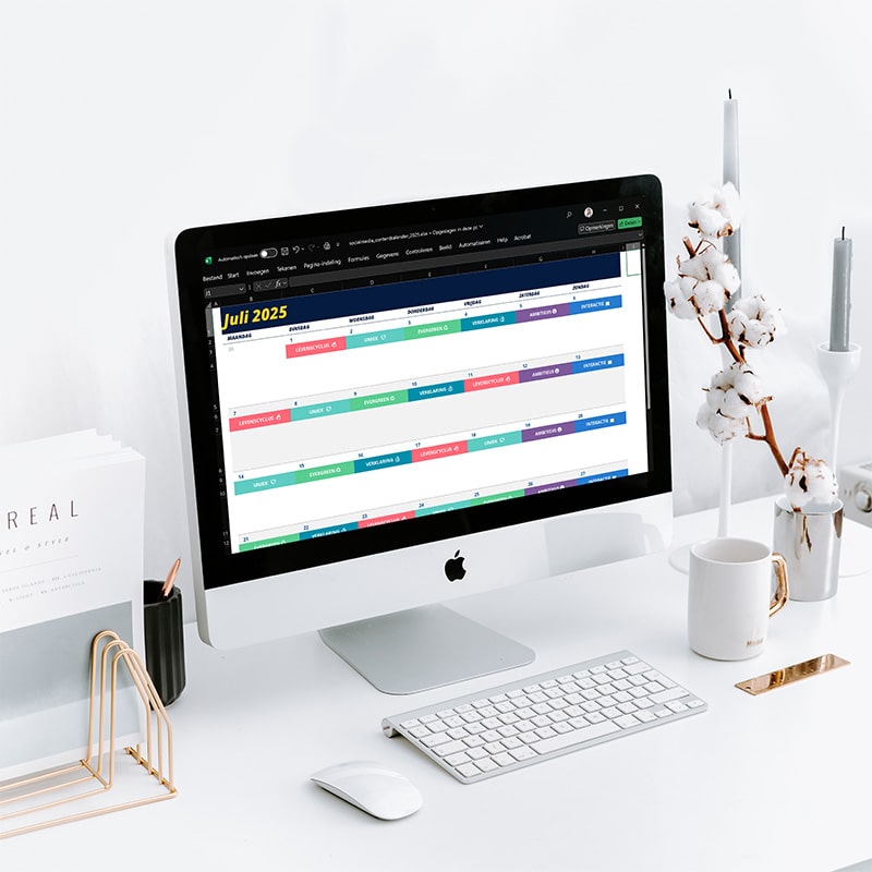 Social media marketing contentkalender 2025