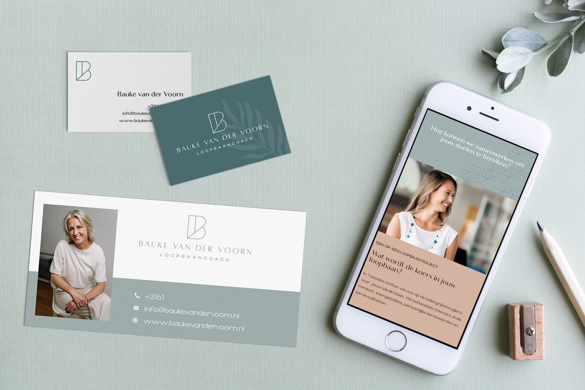 loopbaancoach huisstijl ontwerp voor brand design