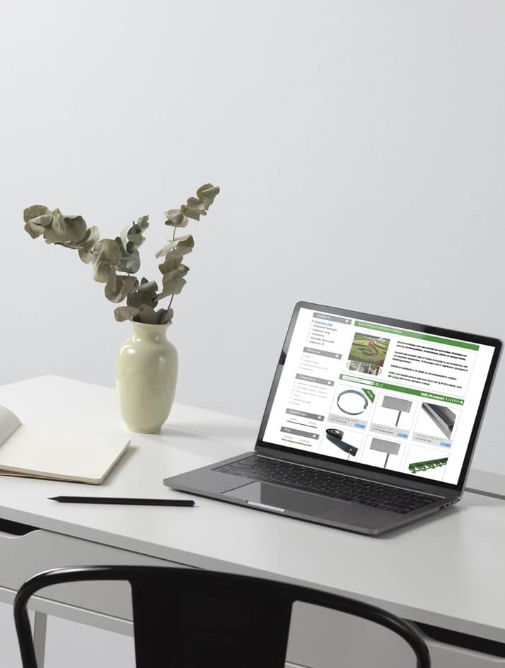 Webshop ontwerp voor product overzicht voor duurzaam bouwen