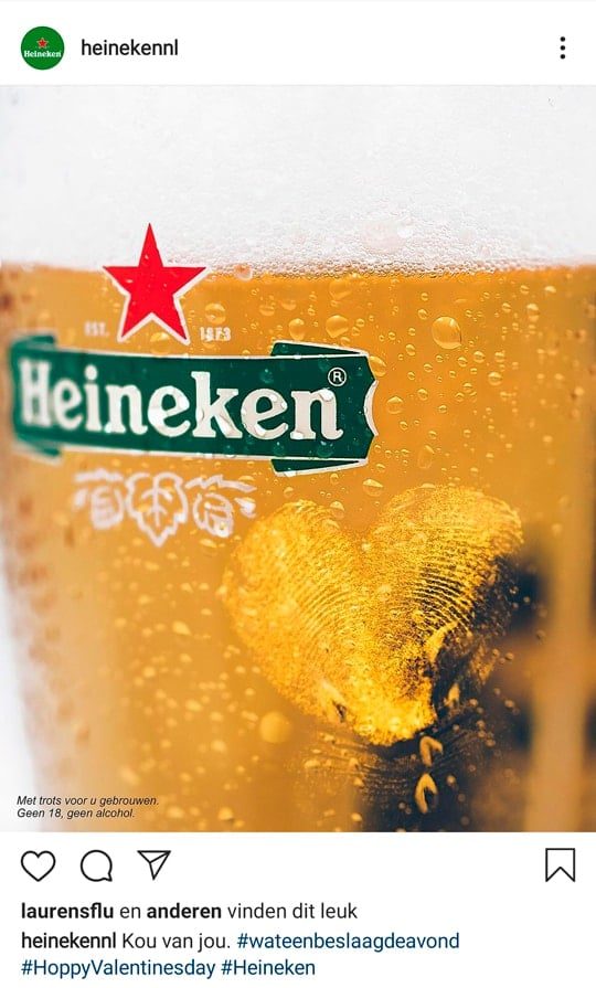Heineken haakt in tijdens Valentijn