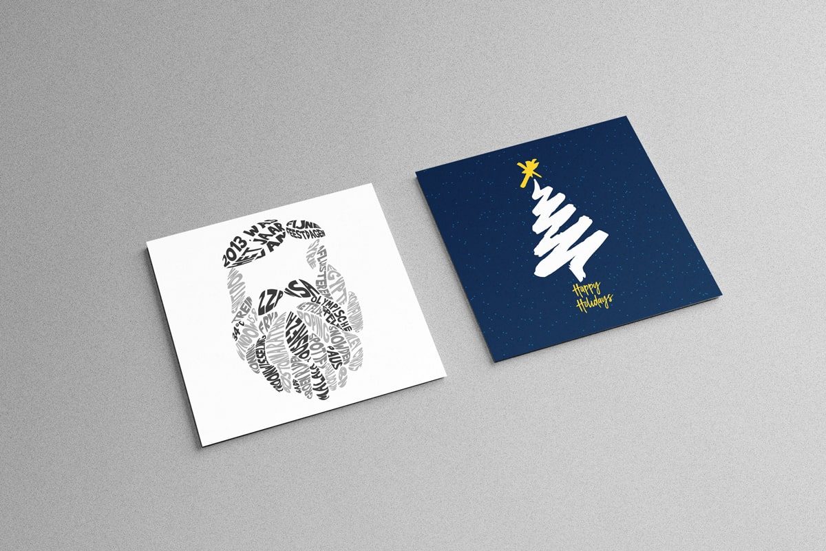 ontwerp zakelijke kerstkaarten voor een bedrijf