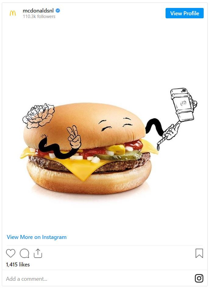 Inhaken door MacDonalds op selfiedag
