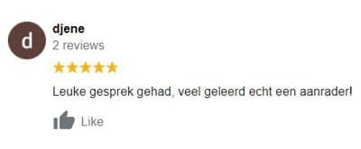 Startende ondernemer sparringsessie