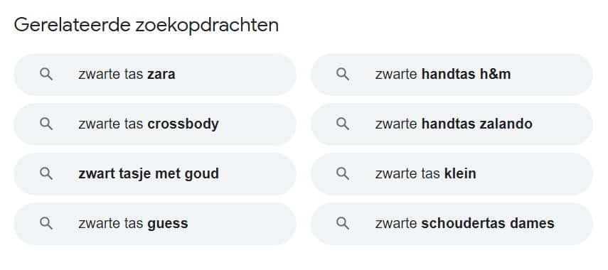 Gebruik een combinatie van short-tail en long-tail zoekwoorden om je organische zoekresultaten te verbeteren organische zoekresultaten google verbeteren - gerelateerde zoekresultaten
