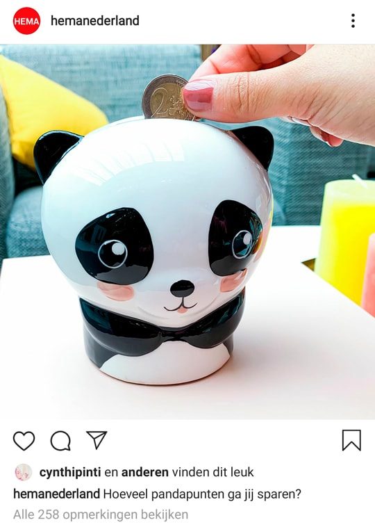 Pandapunten sparen - een inhaker van de Hema
