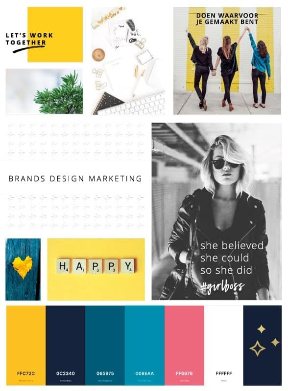 Het moodboard voor mijn nieuwe merk is klaar!