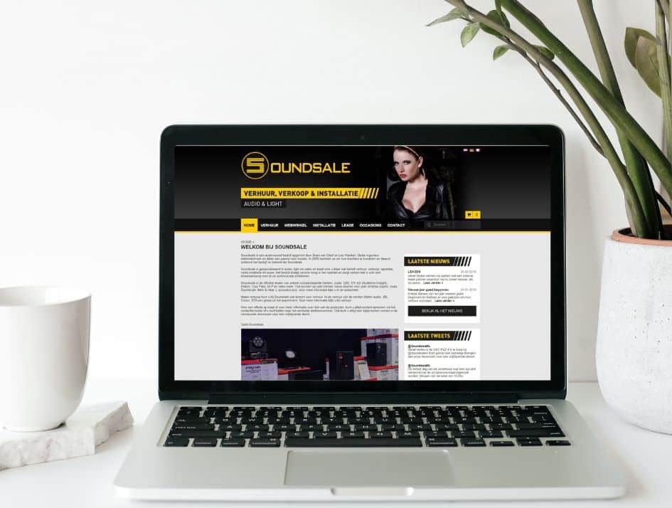 Oude website in huisstijl