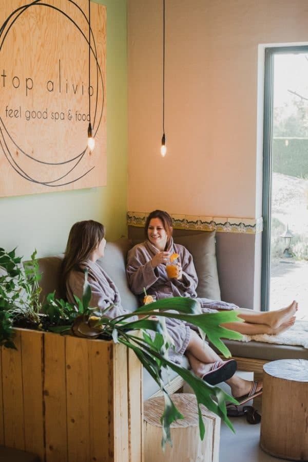 Interieur na de rebranding van de spa