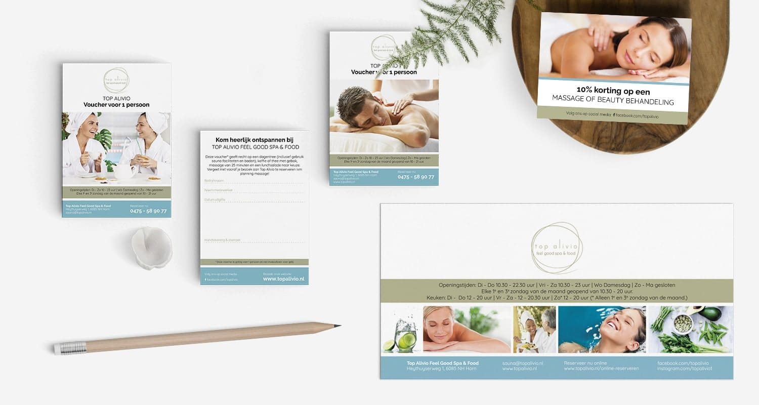 Rebranding saunacentrum - ontwerp huisstijl voor feelgood spa & food