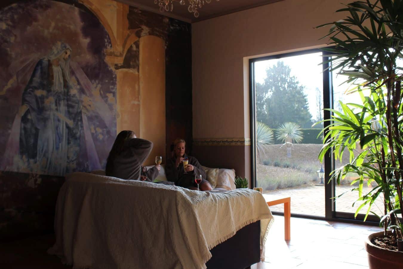 Voor rebranding van het saunacentrum - interieur