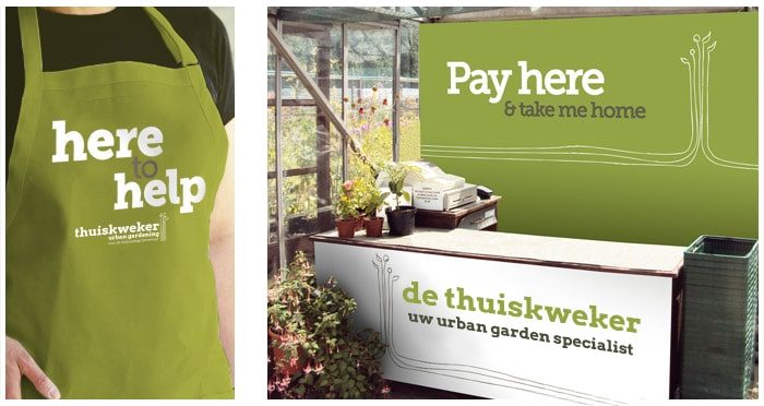 Concept huisstijl voor toonbank en winkel